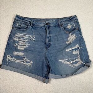 American eagle womens mom shorts med wash size 20